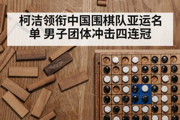 柯洁领衔中国围棋队亚运名单 男子团体冲击四连冠 | jiuyou game